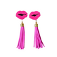 Pink Tassel Club Culture Bold Loud Statement Fashion Acrylic Earrings