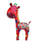 Red Cartoon Giraffe Abstract Art Metal Enamel Fashion Brooch Pin