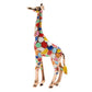 80's Design Multicolored Giraffe Metal Enamel Fashion Brooch Pin