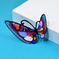 Blue Multicolored Butterfly Metal Enamel Fashion Brooch Pin