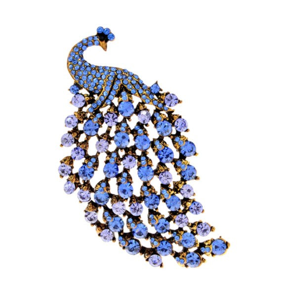 Blue Rhinestones Crystal Fashion Brooch