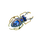 Blue Crystal Rhinestones Metal Design Fashion Brooch Pin