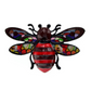 Red Honeybee Abstract Art Multicolored Metal Enamel Brooch Pin
