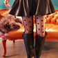 Fashion Pantyhose Black Sheer Polka Dot Design (One Size Fits All)